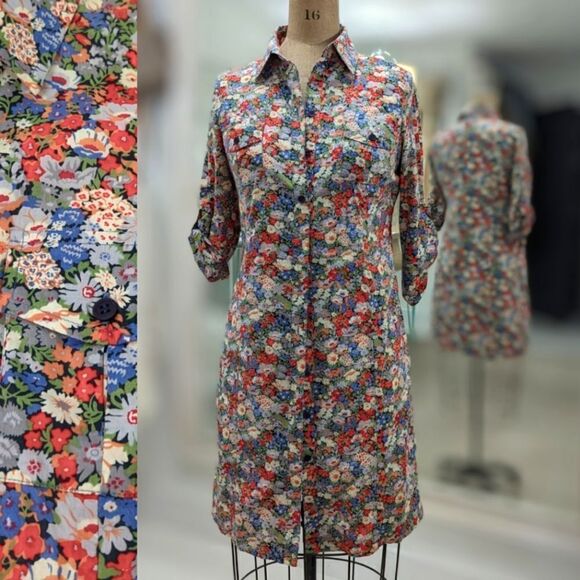 Liberty Art Button Down Mini Dress - Picture 4 of 6